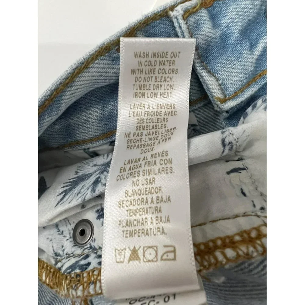 Frame Le Beau Women's Light Blue Short Size 25 - Picture 7 of 10